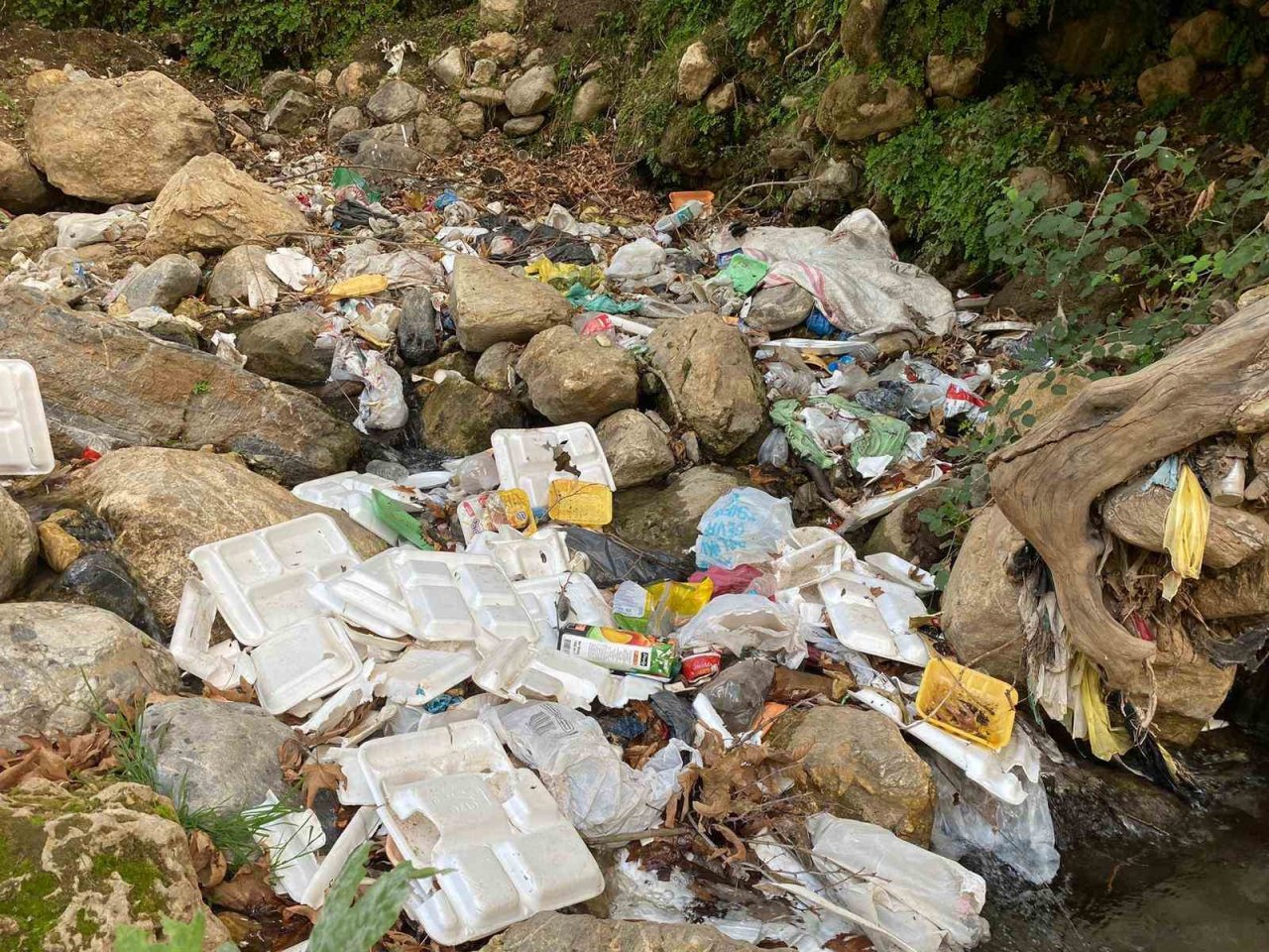 Sason’da mesire alanında çöp yığını