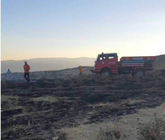 Bingöl’de yangın ormana sıçramadan söndürüldü
