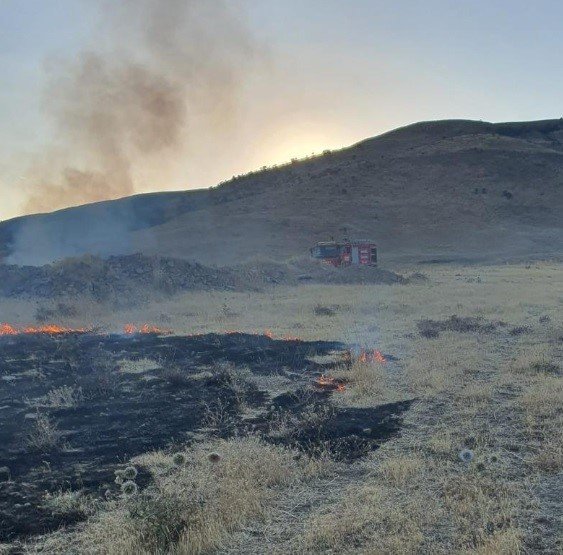Bingöl’de yangın ormana sıçramadan söndürüldü