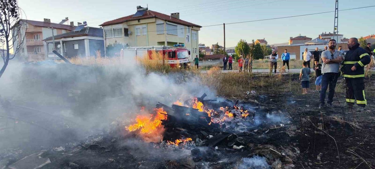 Yangında 6 köpek telef oldu