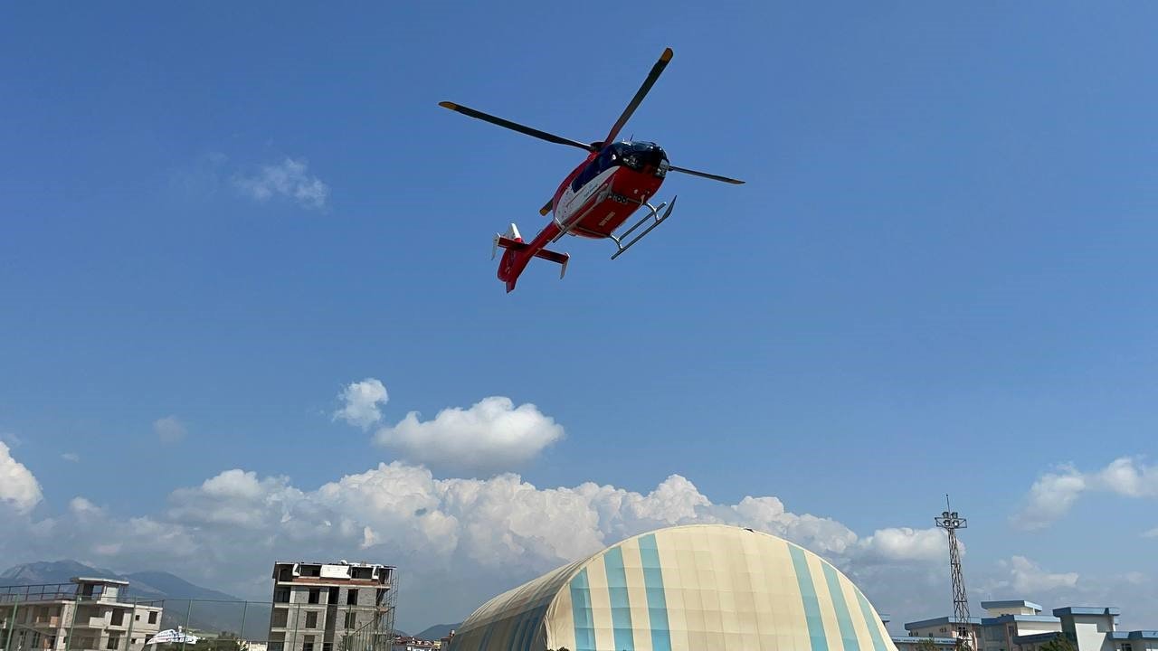 İmdadına hava ambulansı yetişti