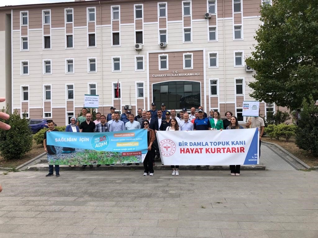 Halk sağlığı için yürüyüş düzenlendi