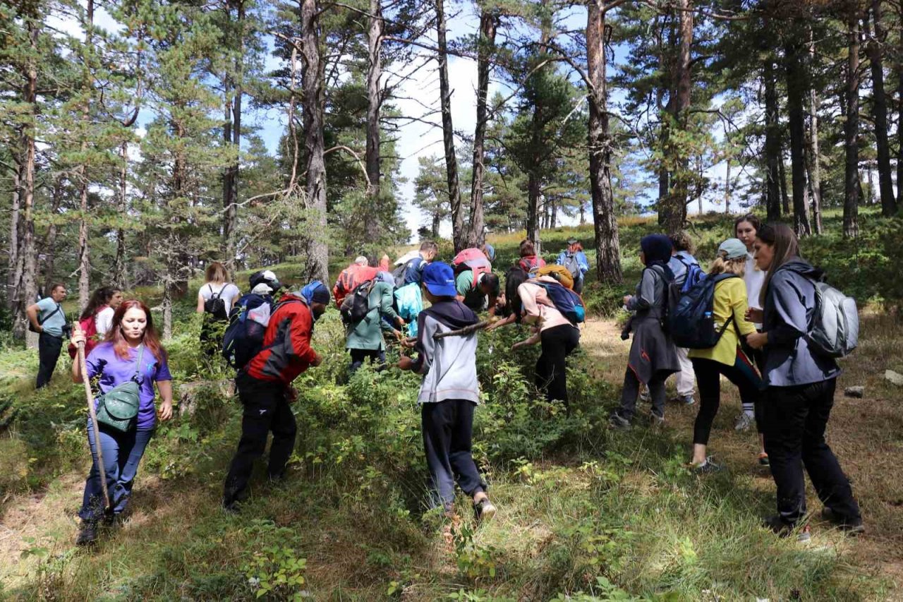 Hem yürüyüş yaptılar, hem likarpa topladılar