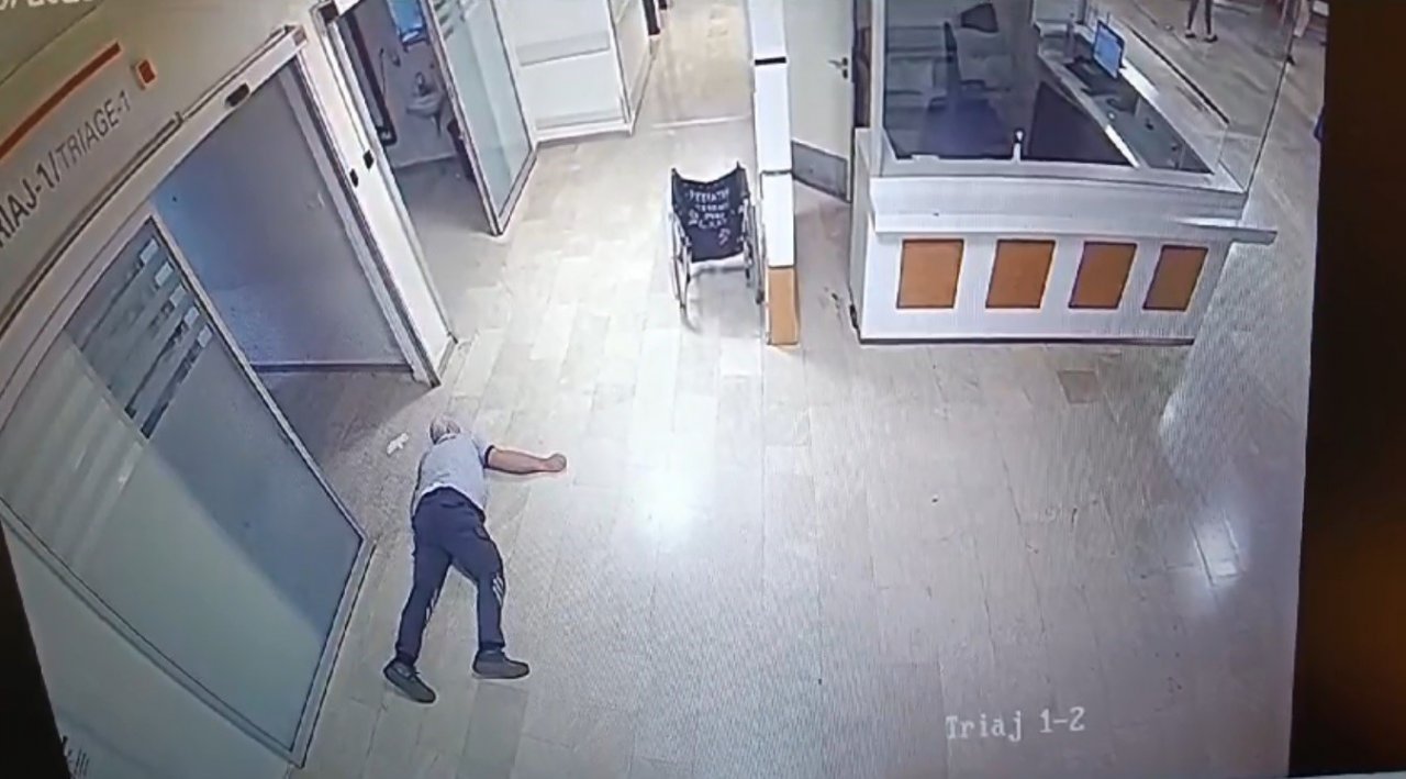 Acil servistekl arbede güvenlik kameralarına yansıdı