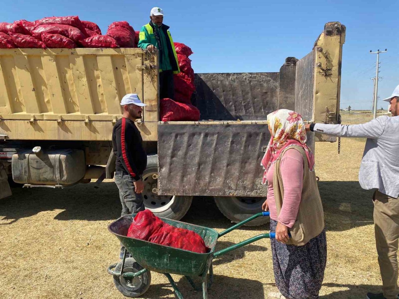 Ereğli Belediyesi salçalık biber dağıttı