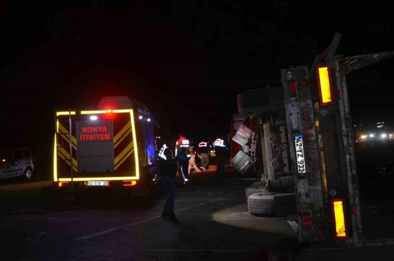 Konya’da iki tır çarpıştı: 1 ölü, 1 yaralı