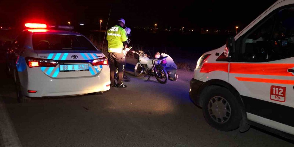 Aksaray'da feci kaza! Motosiklet sürücüsü ağır yaralandı
