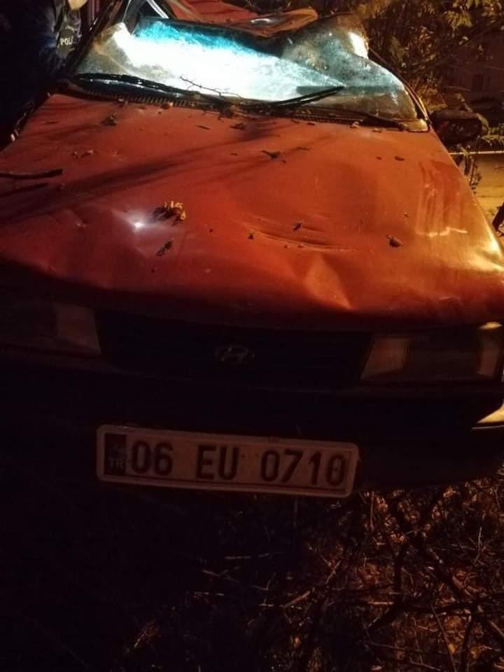 Ankara’da otomobil araziye uçtu! 1 ölü, 2 yaralı