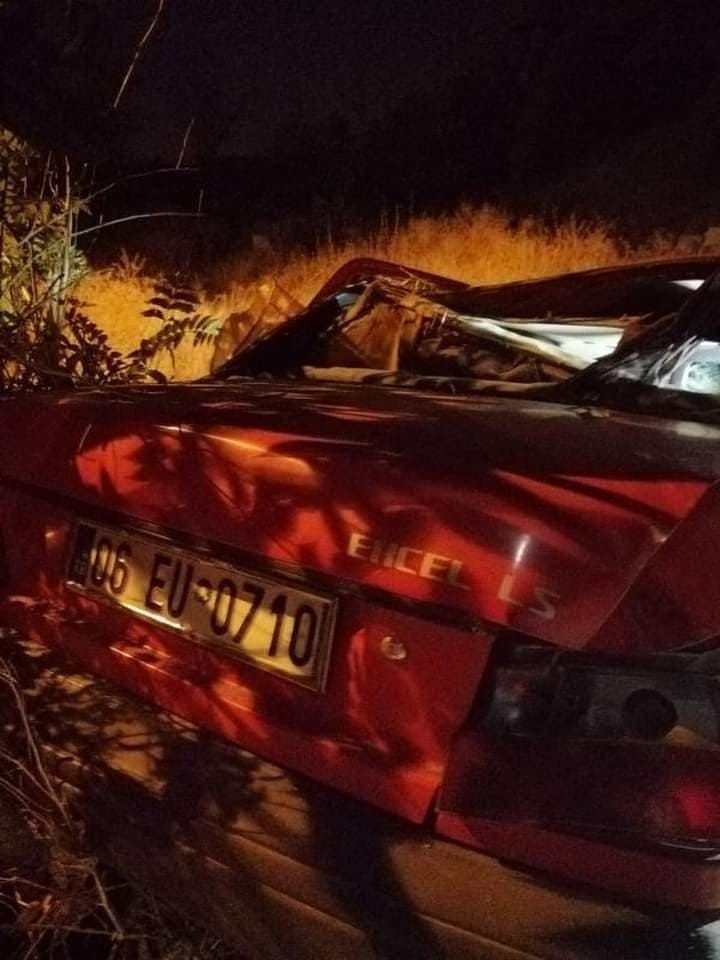 Ankara’da otomobil araziye uçtu! 1 ölü, 2 yaralı