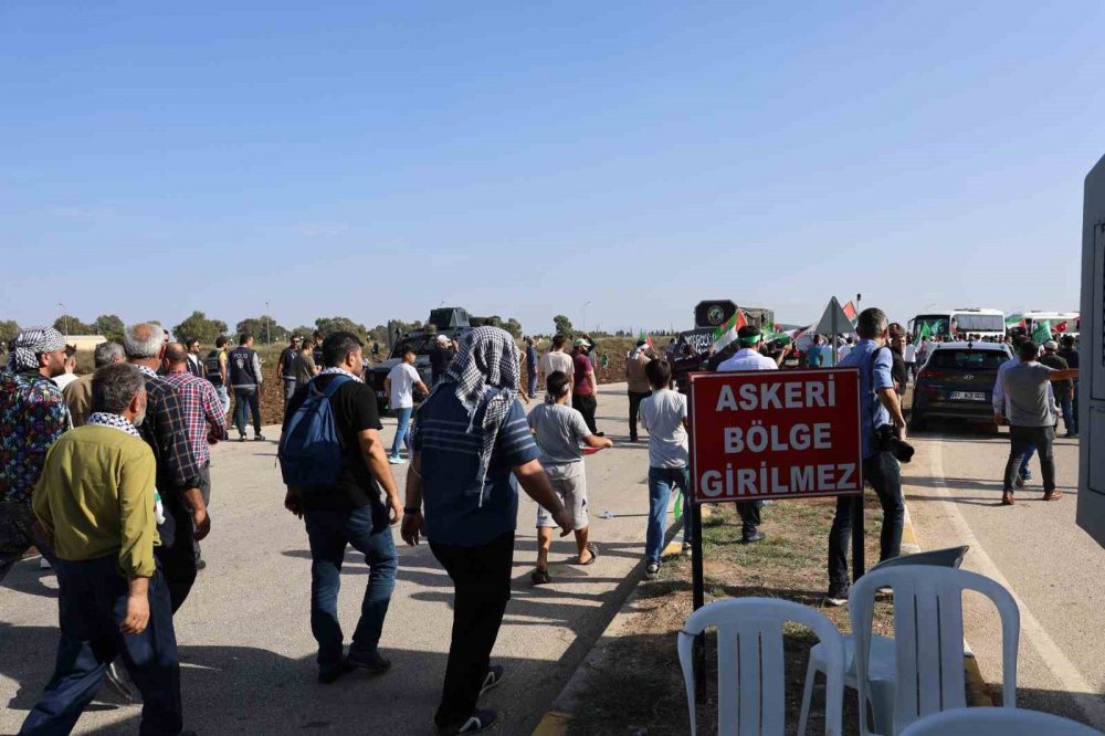 Gazze'ye destek protestosu yarıda kesildi! İHH Başkanı Yıldırım'dan İncirlik'teki provokasyona tepki
