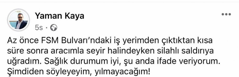 Gazeteci Yaman Kaya'ya silahlı saldırı