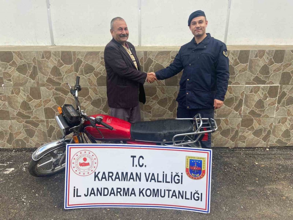 4 yıl önce Mersin’den çalınan motosiklet Ermenek'te bulundu