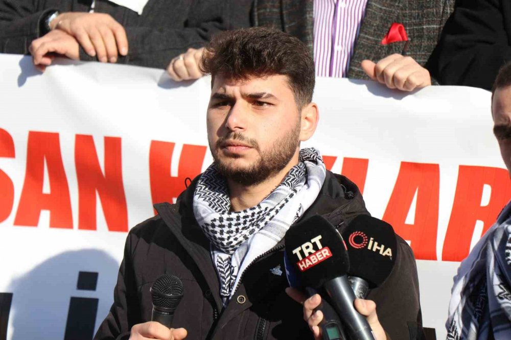 STK'lar ve vatandaştan İsrail’i kınama! Filistin’e destek yürüyüşü