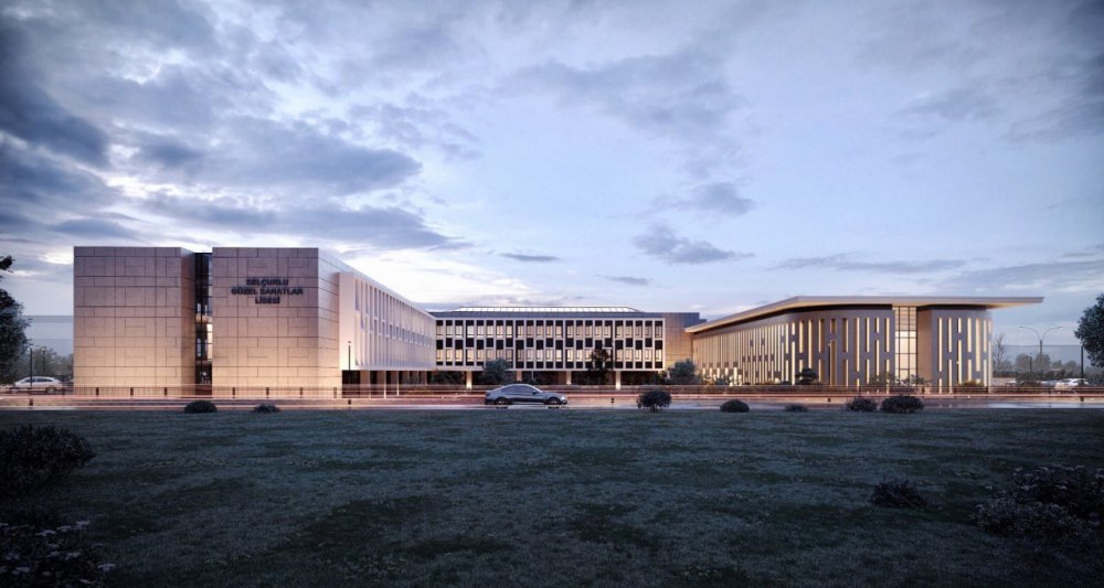 Konya'da Türkiye'nin en kapsamlı ve modern Güzel Sanatlar Lisesi yapılıyor