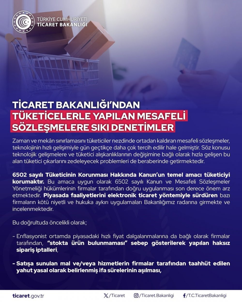 Ticaret Bakanlığı'ndan E-Ticaret Firmalarına 86 Milyon TL Ceza