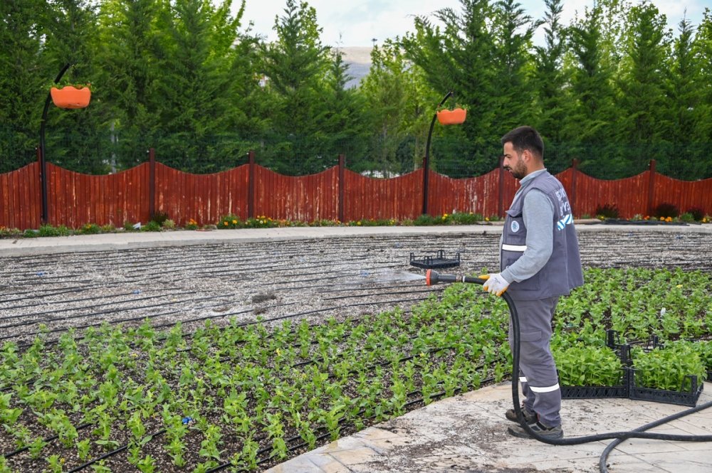 Selçuklu Çiçek Bahçesi'nde son dokunuşlar