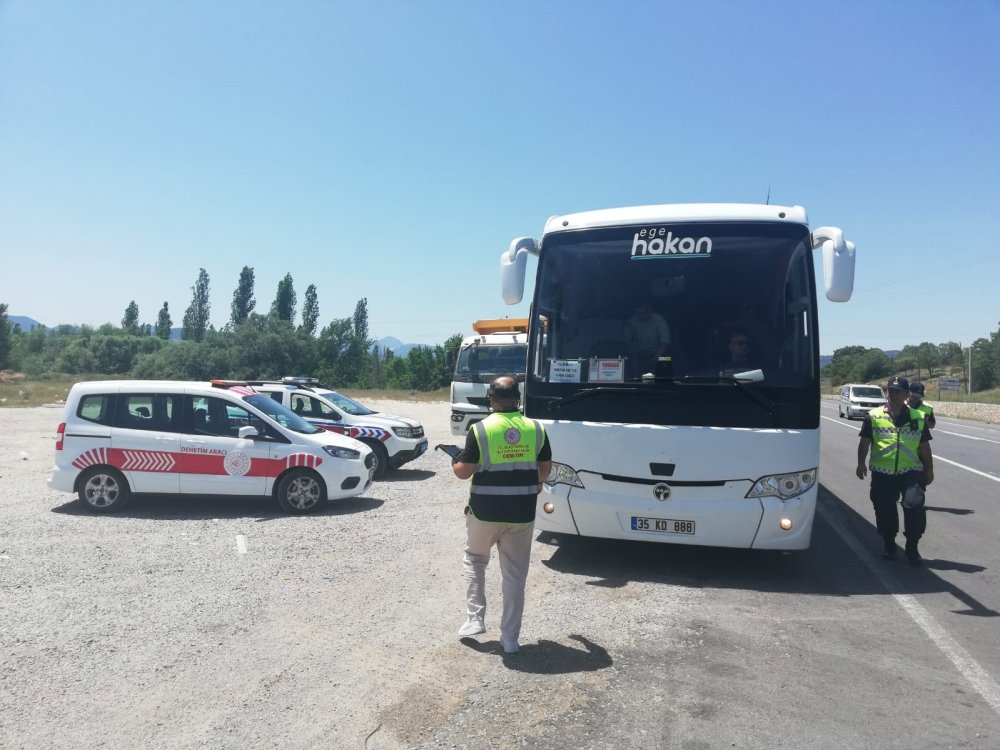 Beyşehir-Antalya kara yolunda trafik denetimi