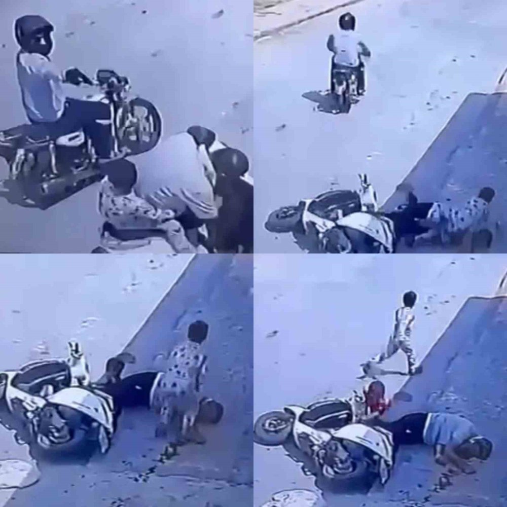 Torunlarıyla Motosikletle Giden Dede Silahlı Saldırıya Uğradı: O Anlar Kamerada