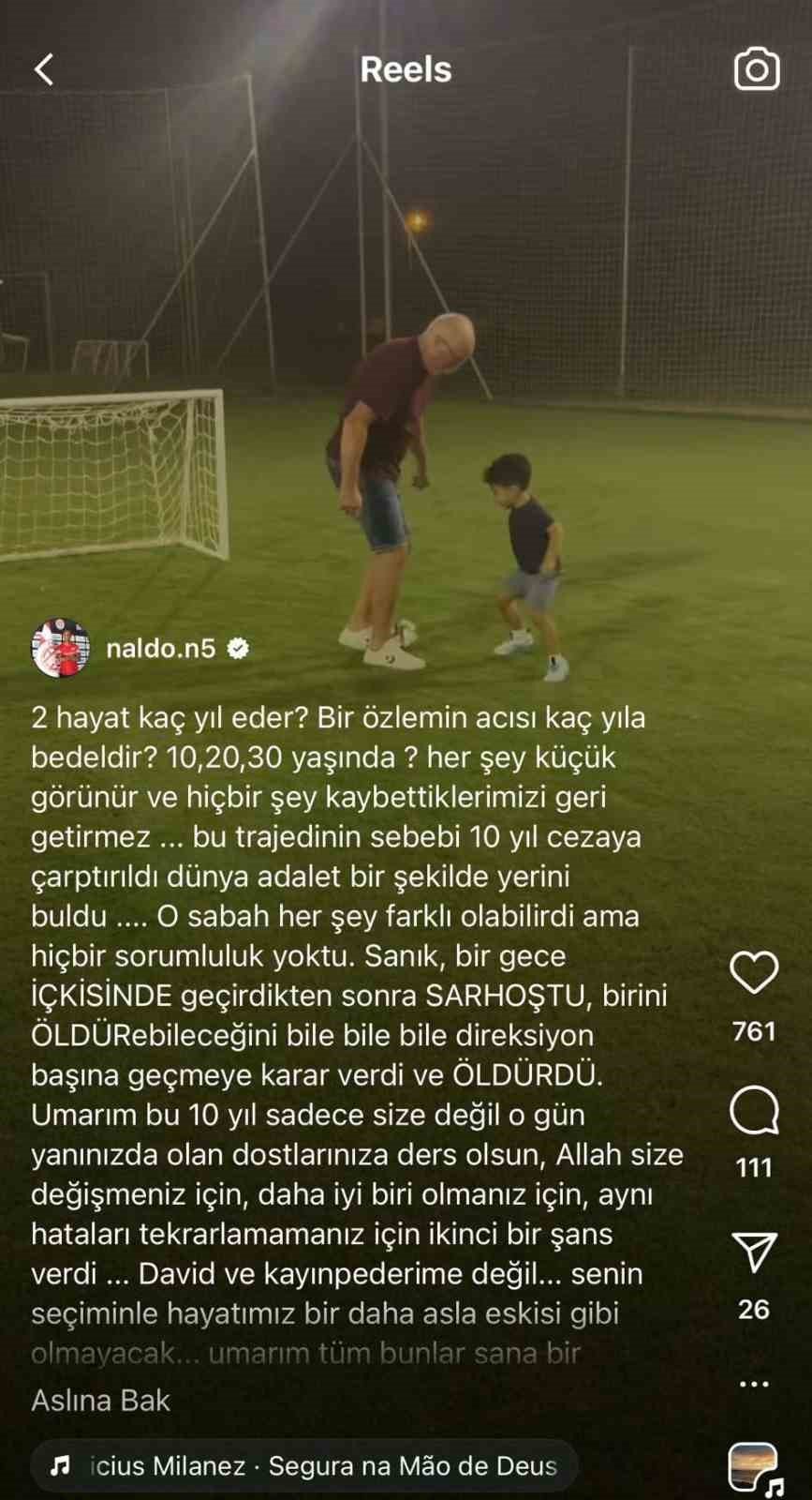 Antalyasporlu Naldo Pereira'dan Duygulandıran Paylaşım: Eğer araba kullanıyorsan, içme!