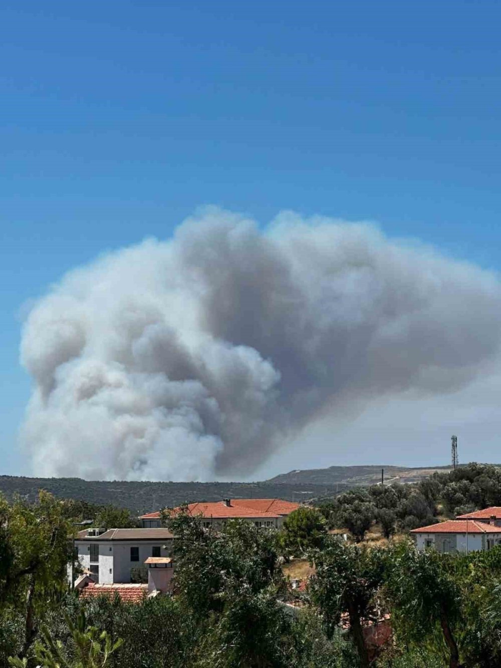 Çeşme'de Orman Yangını: Ekipler Havadan ve Karadan Müdahale Ediyor