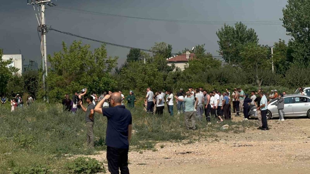 Kağıt ve elyaf fabrikasında büyük yangın: Evler tahliye edildi