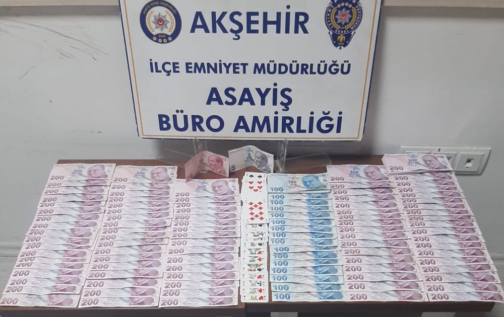 Akşehir’de kumar baskını