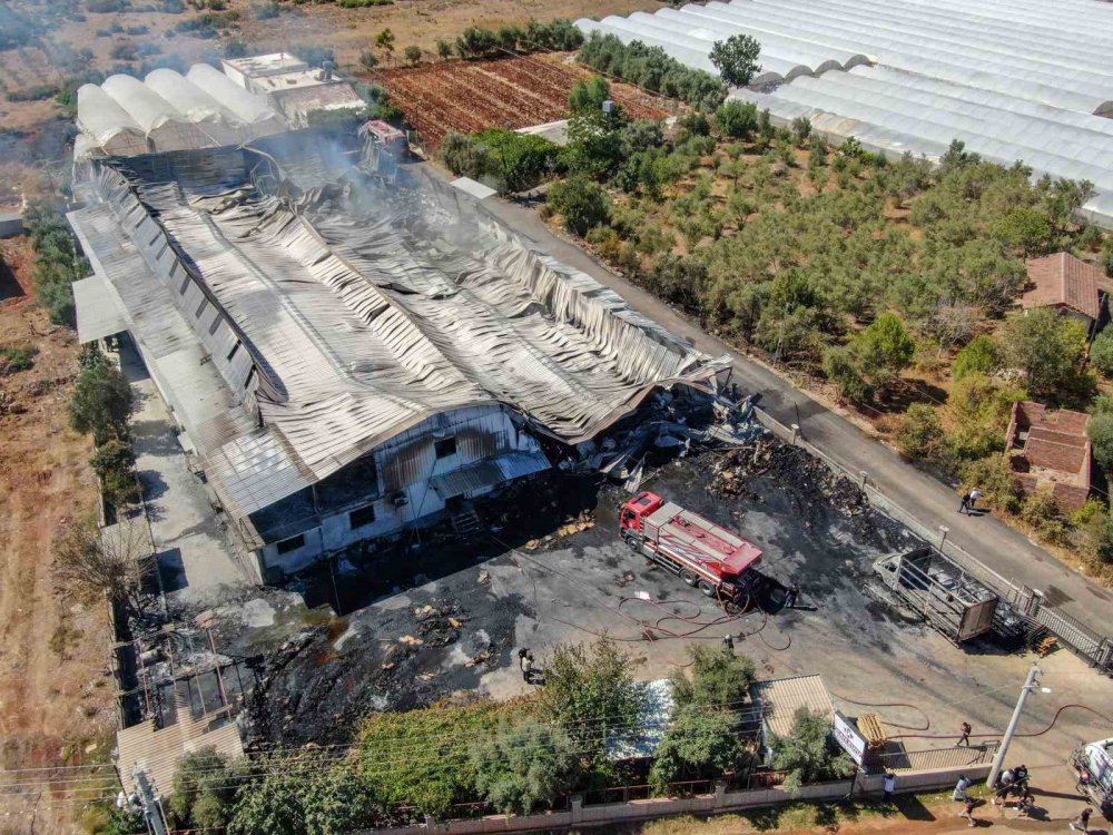 Antalya'da Koli Karton Fabrikasında Çıkan Yangın Büyük Hasara Yol Açtı