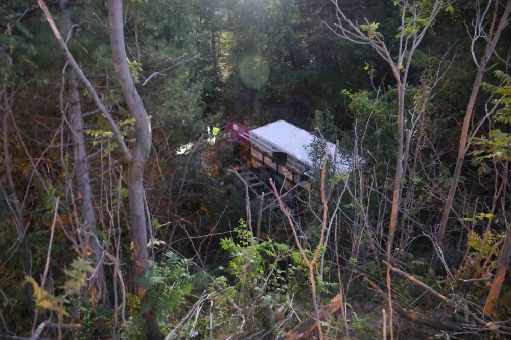 Akyokuş'tan Kamyon Uçtu