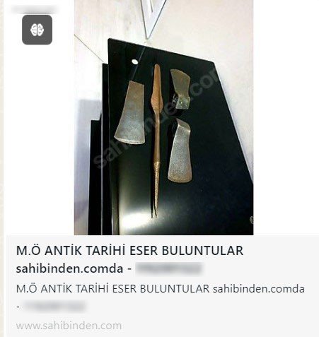 Orijinal tarihi eserleri Sahibinden'de satışa çıkardılar