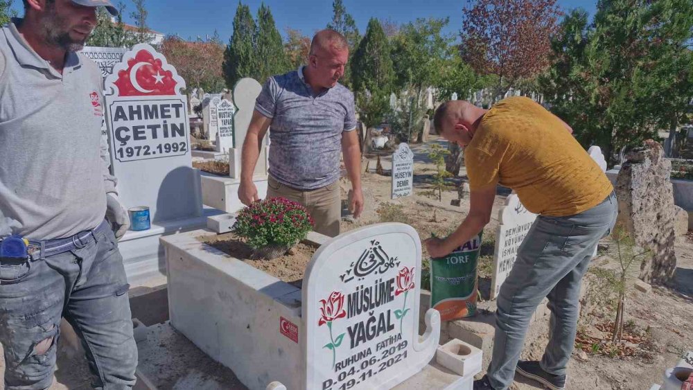 3 yaşında can vermişti: Müslüme’nin tahrip olan mezar taşları yenilendi