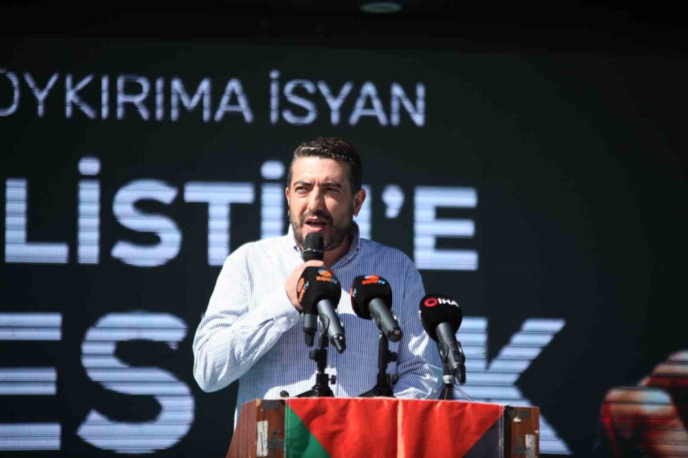 Soykırıma İsyan Filistin’e Destek: Yüzlerce kişi Mevlana Meydanı'nda bir araya geldi