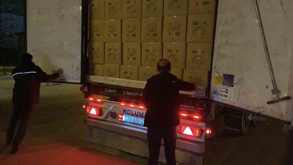 PTS alarmı veren tır didik didik arandı