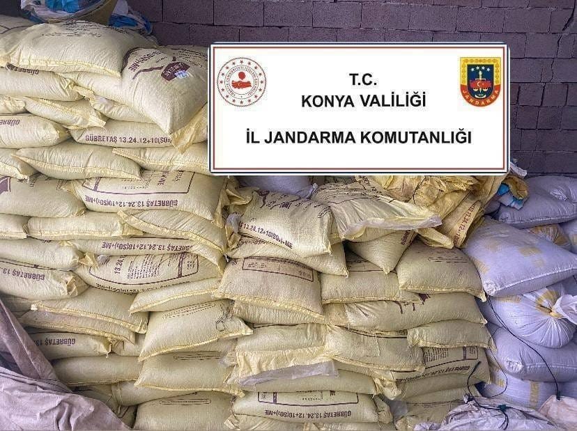 Konya'da gübre operasyonu: Piyasa değeri 1 milyon 100 bin lira
