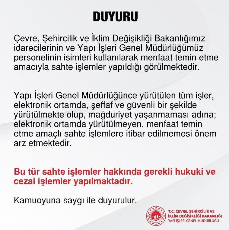 Bakanlığın adını kullanarak dolandırıcılık! Vatandaşlar uyarıldı