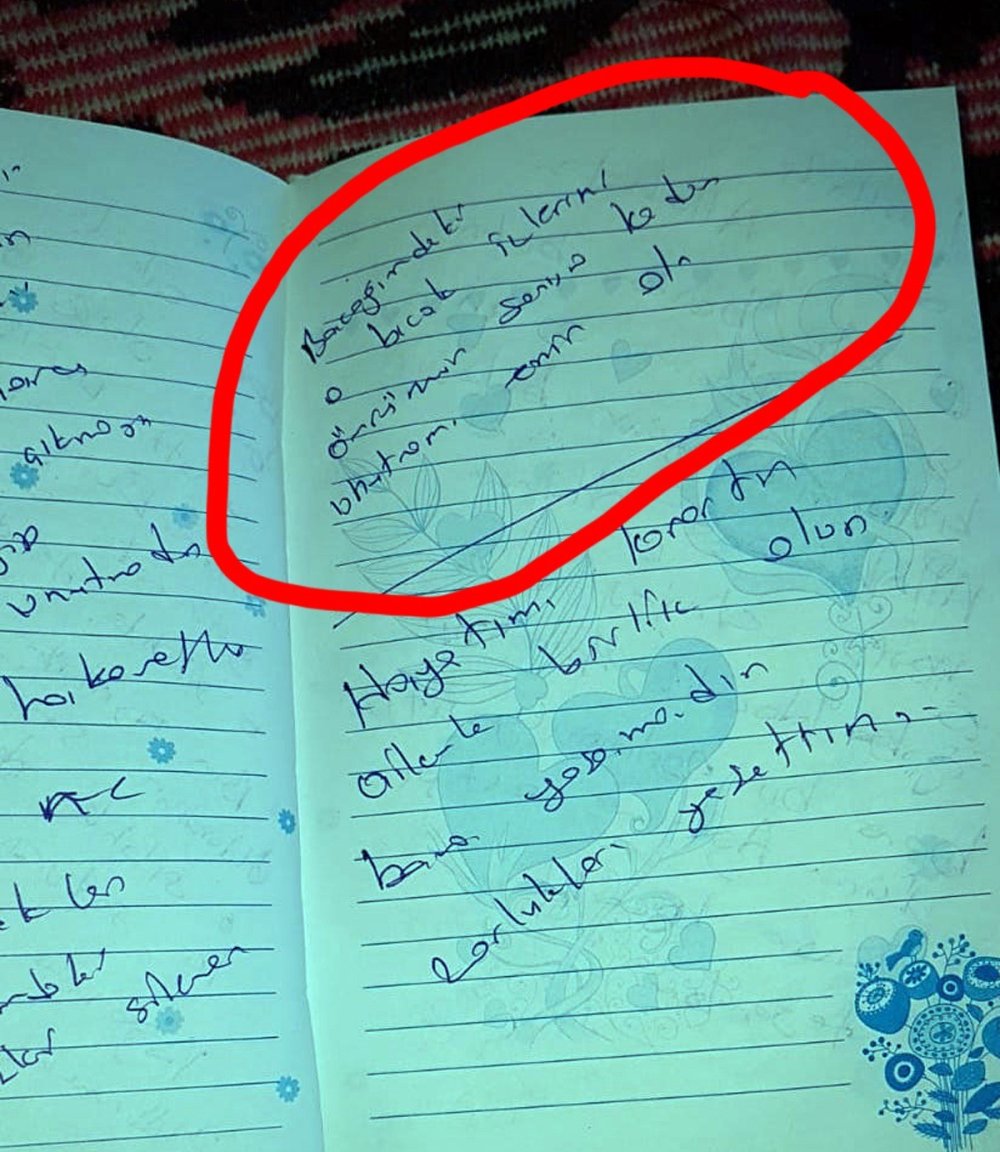 Koca şiddeti 7 yıl sonra günlükte ortaya çıktı