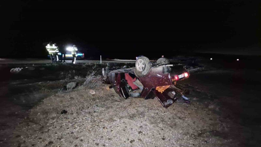 Virajı alamayan Tofaş otomobil şarampole takla attı: 1 yaralı