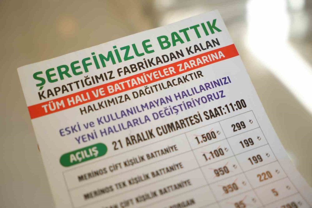 'Şerefimizle battık, maliyetine satıyoruz'