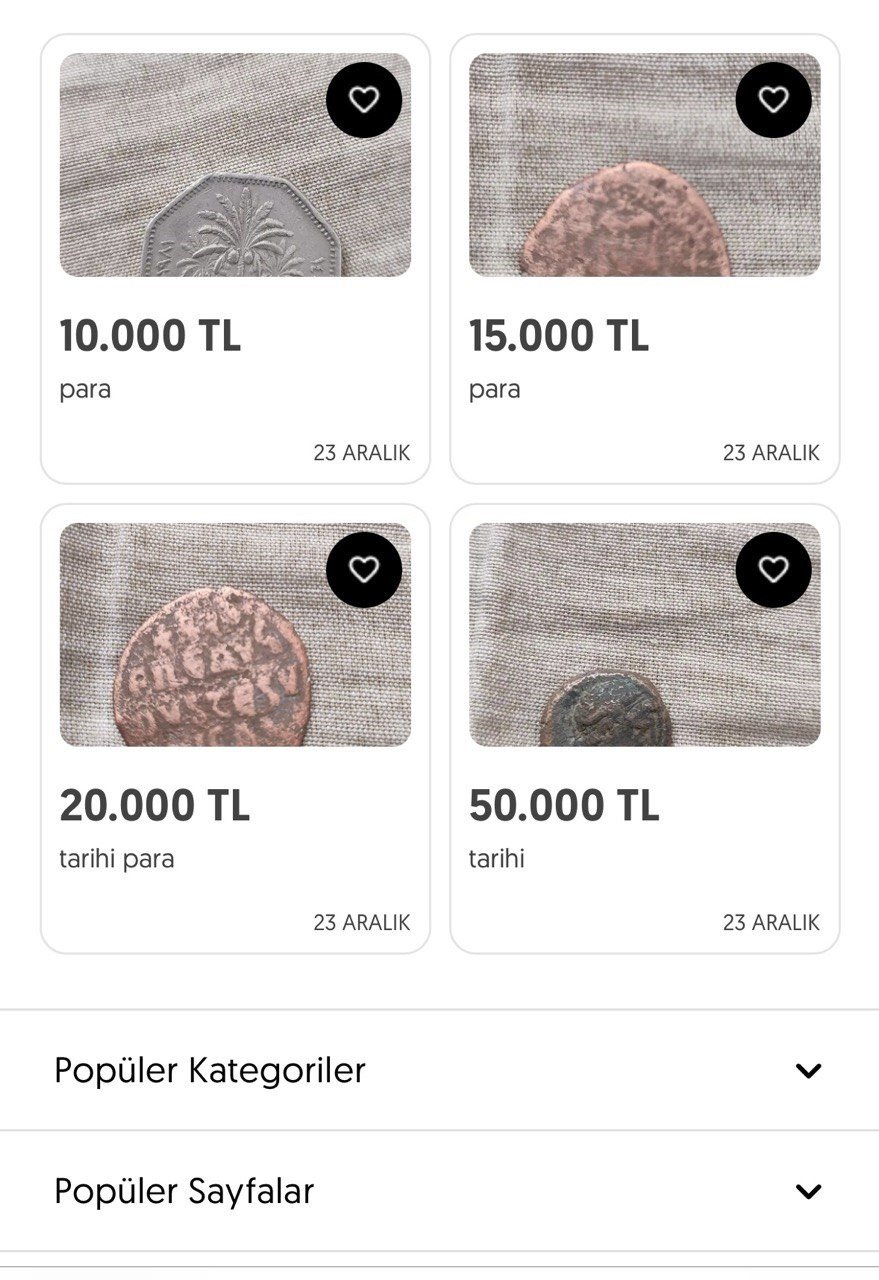 2 bin yıllık tarihi sikkeleri internet üzerinden satışa çıkardılar