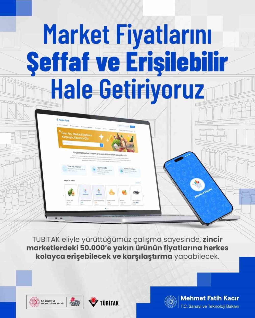 TÜBİTAK’ın Market Fiyatı Uygulaması Erişime Açıldı