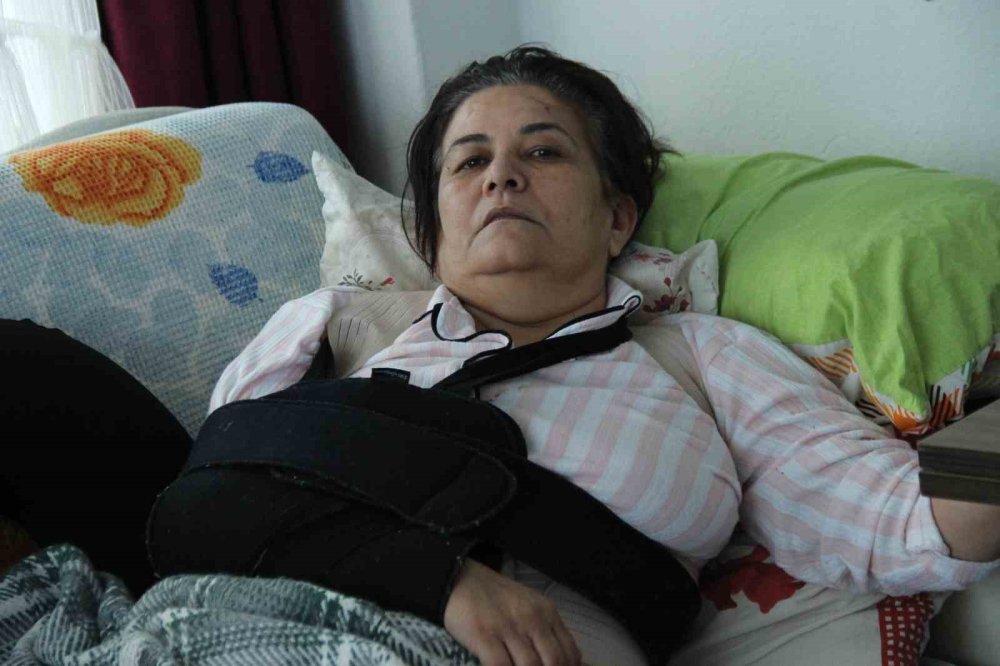 Kadın düştükten sonra sigorta ve korkuluk yapıldı