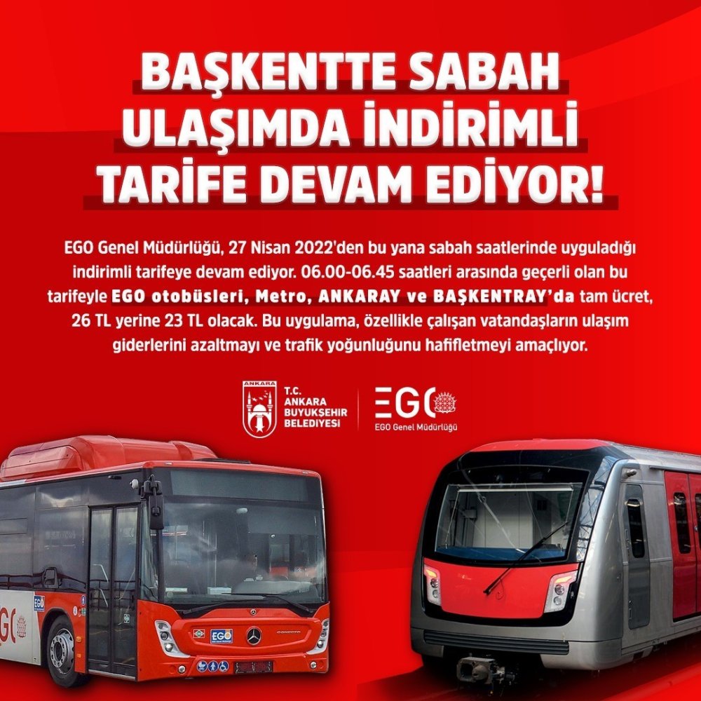 Ankara'da sabah erken uyanan 3 TL kazanıyor