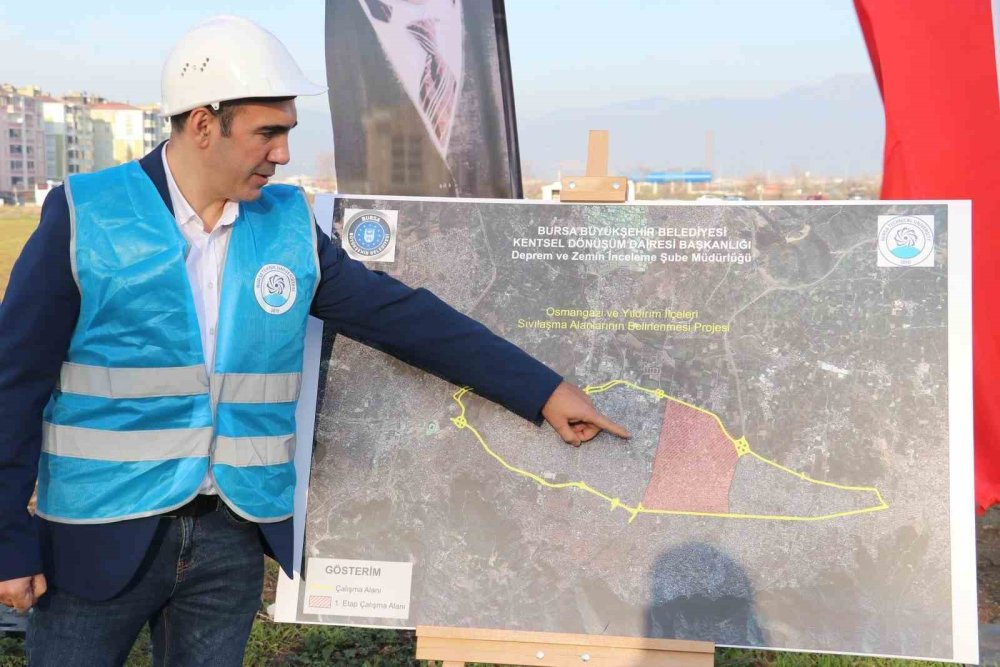 Bursa'da zemin analizi yapılıyor