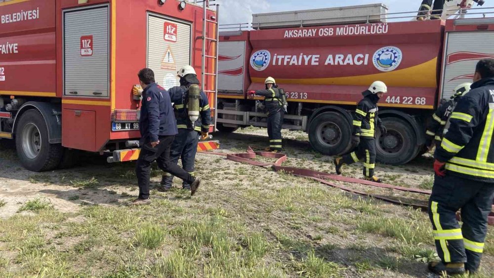 Tüzünler Yağ Üretim Tesisi'nde korkutan yangın