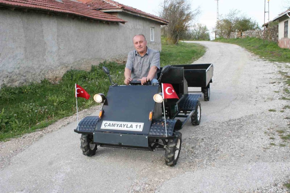 Köyün ilk yerli ve milli arazi aracı ilgi odağı oldu
