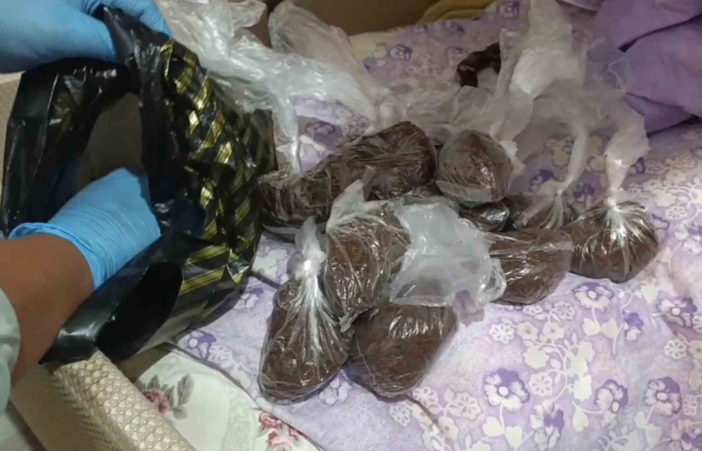 Bazadaki uyuşturucuyu patisiyle işaret etti