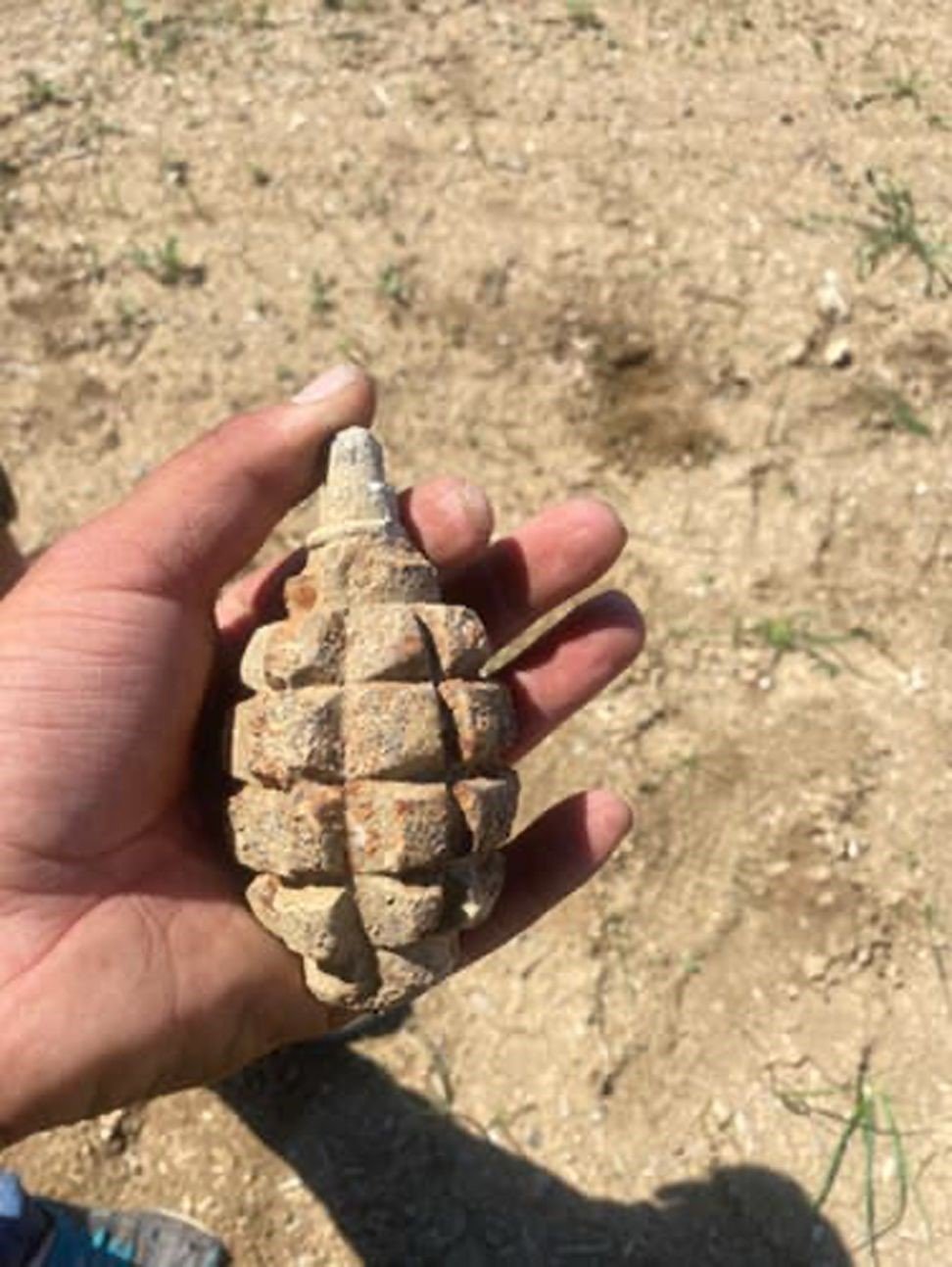 Sakarya Meydan Muharebesi'nden kalan el bombası, soğan tarlasında çıktı