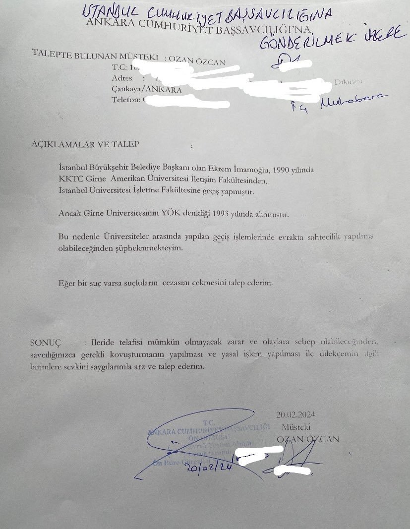 Diploma peşinde adalet: Ozan Özcan okudu, İmamoğlu okuyamadı mı?