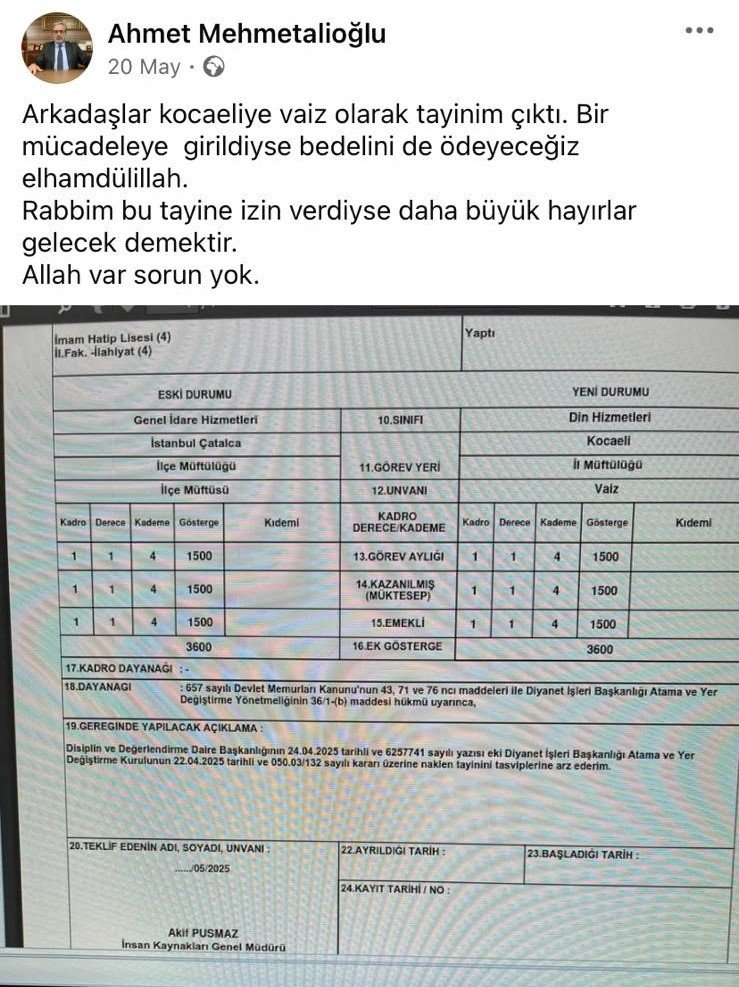 Eski Müftü Mehmetalioğlu'nun Volkan Konak sözleri siyaseti karıştırdı