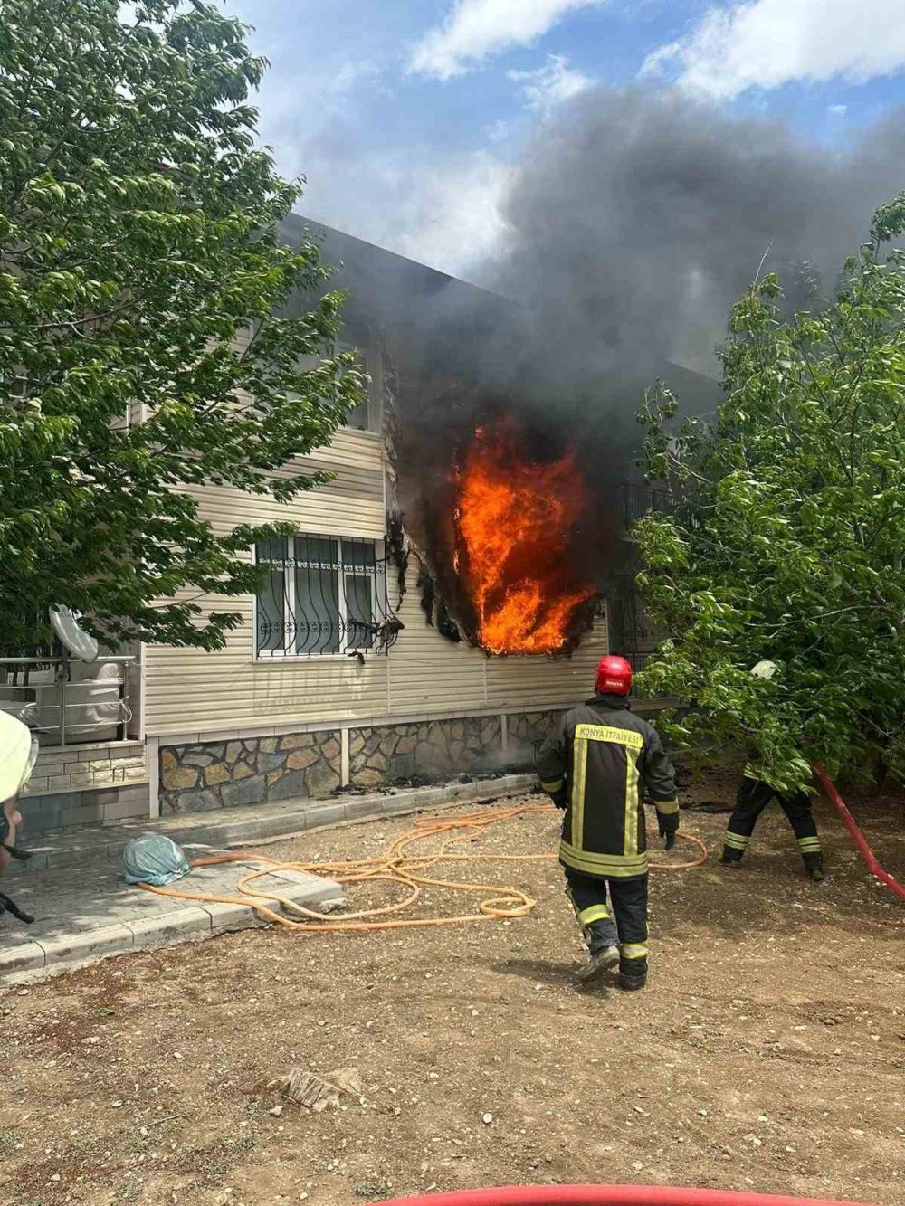 Kulu’da müstakil evde yangın