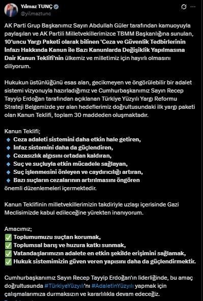 10. Yargı Paketi TBMM’ye sunuldu